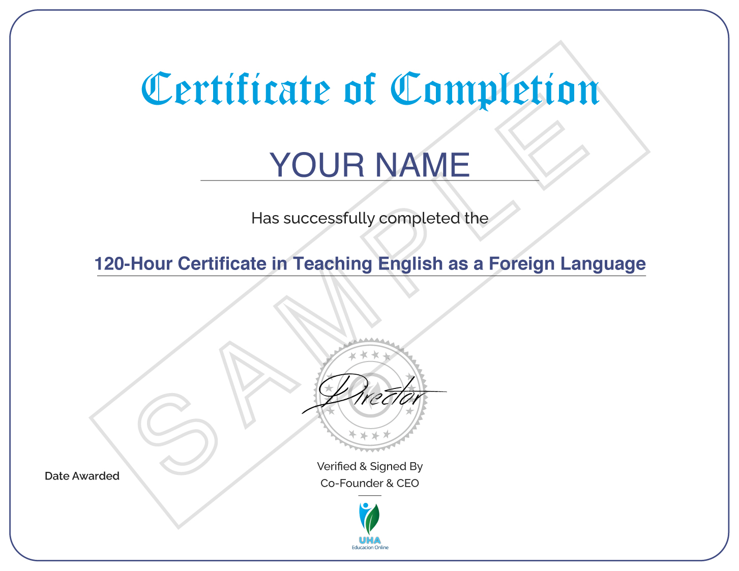 Cudoo Certificate Sample